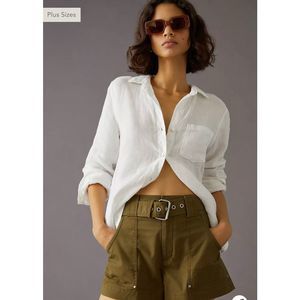 Anthropologie Belted Utility Shorts